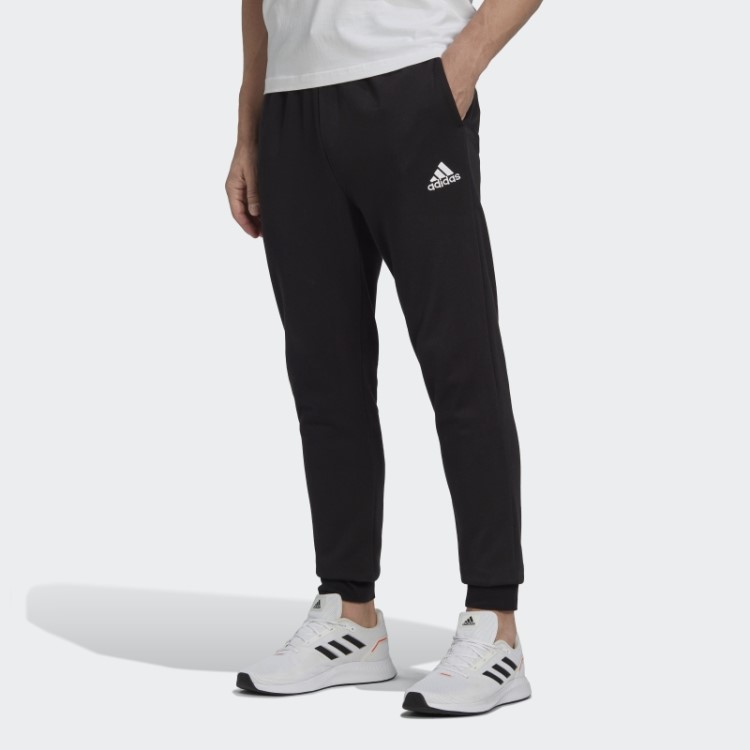 Calças Cônicas Regulares De Lã Essencial Preto Adidas