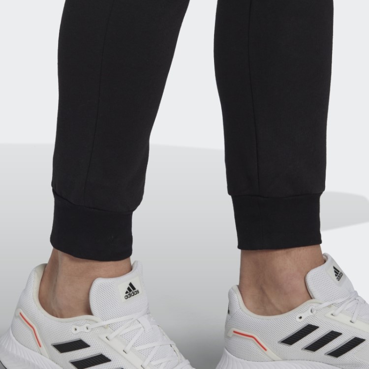 Calças Cônicas Regulares De Lã Essencial Preto Adidas