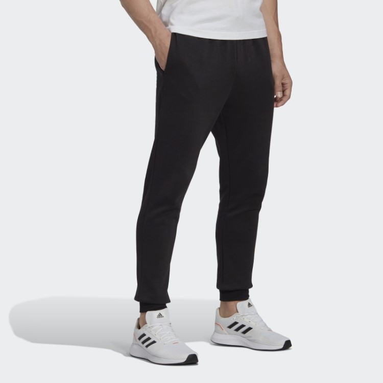 Adidas Essentials Fleece Regular Cônico Jogger Preto