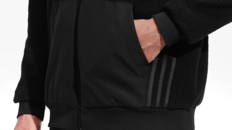 Pacote De Férias Essencial Jaqueta Sherpa Bomber Adidas Preta