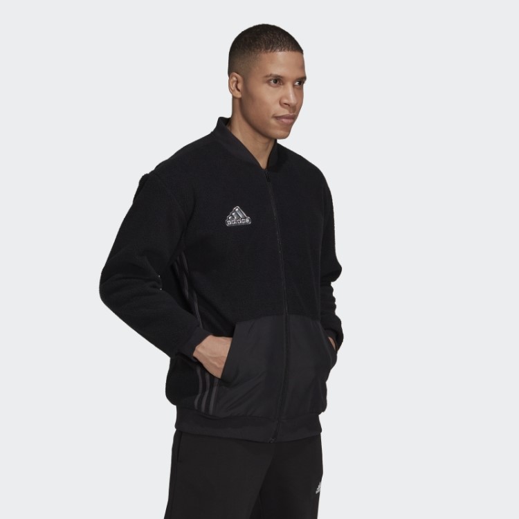 Pacote De Férias Essencial Jaqueta Sherpa Bomber Adidas Preta