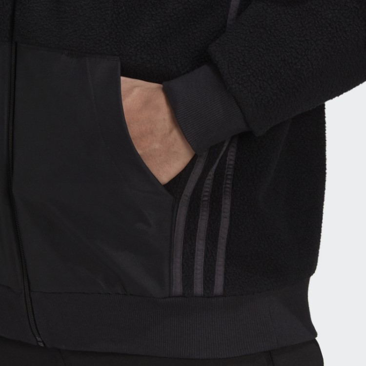 Pacote De Férias Essencial Jaqueta Sherpa Bomber Adidas Preta