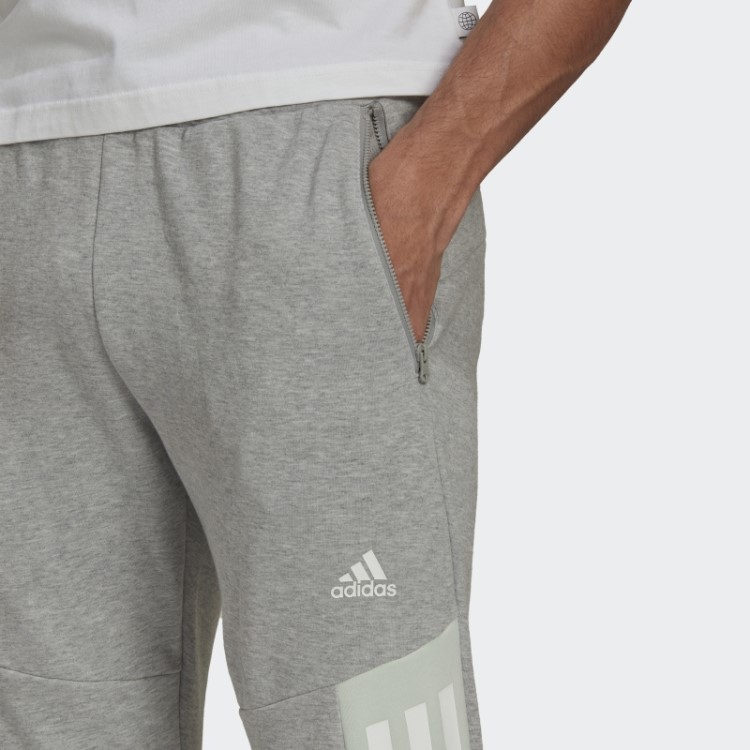 Calça Adidas Future Icons Cinza Médio Com As Três Listras