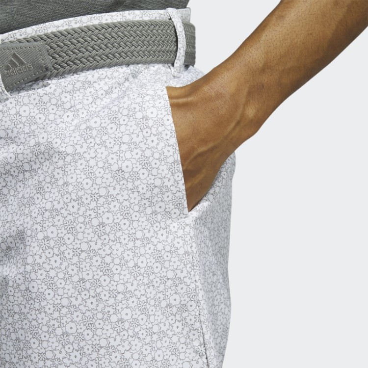 Adidas Ultimate365 Calção De Golfe Estampado De Nove Polegadas Branco