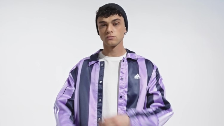 Jaqueta Treinador De Cetim Adidas Violeta