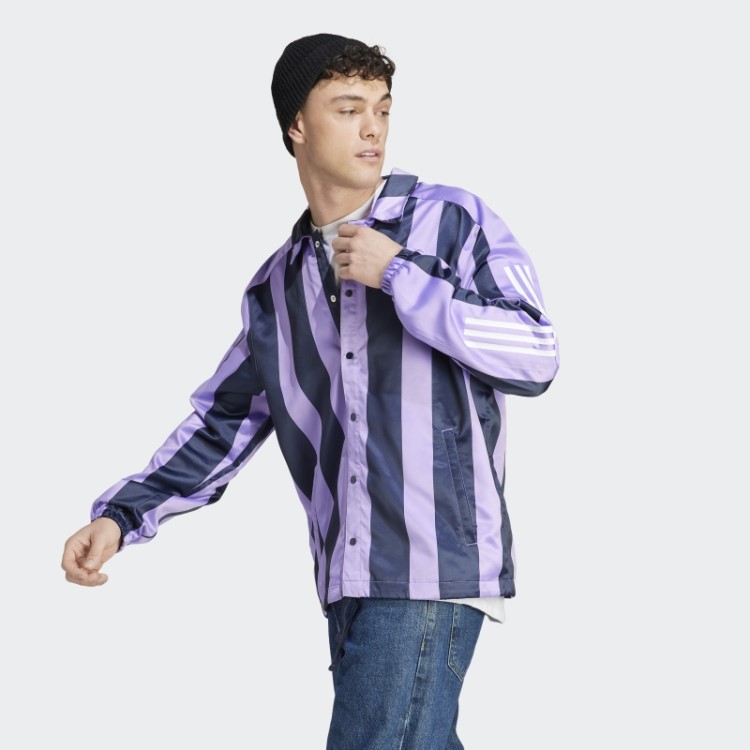 Jaqueta Treinador De Cetim Adidas Violeta