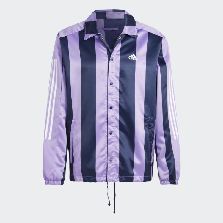 Jaqueta Treinador De Cetim Adidas Violeta