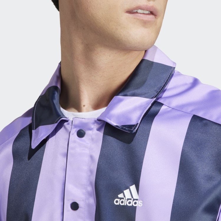 Jaqueta Treinador De Cetim Adidas Violeta