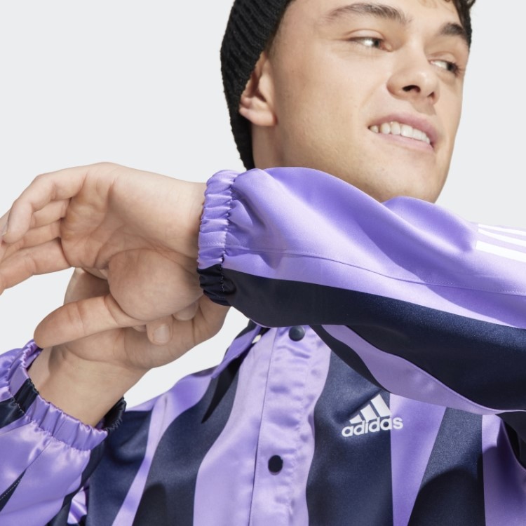 Jaqueta Treinador De Cetim Adidas Violeta