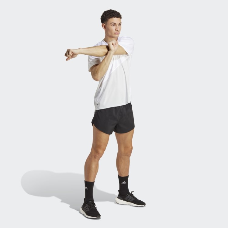 Camiseta De Corrida Branca Adidas Feita Para Ser Refeita