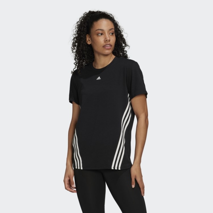 Train Icons Camiseta Com As Três Listras Preta Adidas