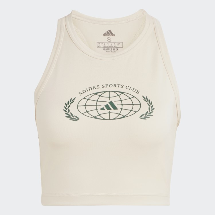Regata Esportiva De Linho Com Cropped Gráfico Adidas Fashion