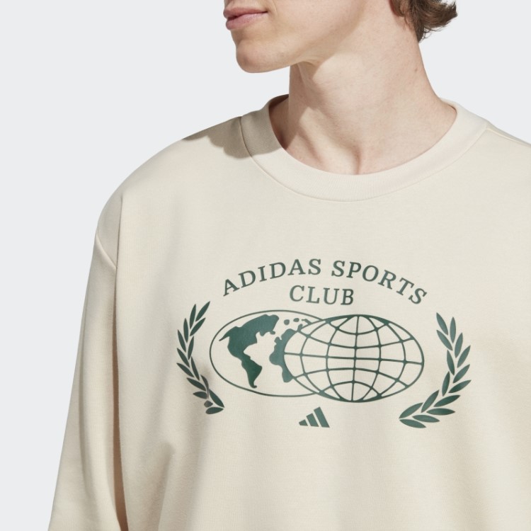 Moletom De Linho Adidas Sports Club Quente