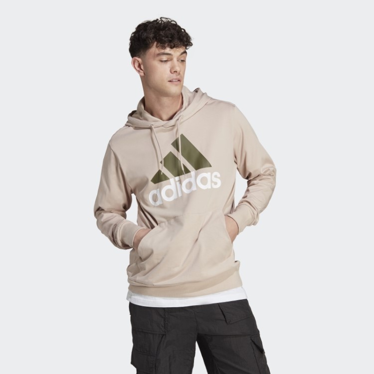 Adidas Essentials Moletom Com Capuz E Logo Taupe