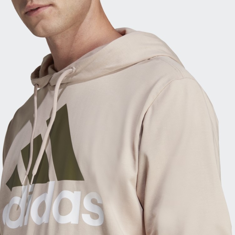 Adidas Essentials Moletom Com Capuz E Logo Taupe