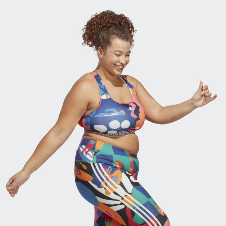 Sutiã De Suporte Médio Adidas X Farm Rio Verde Ousado (tamanho Grande) Moda
