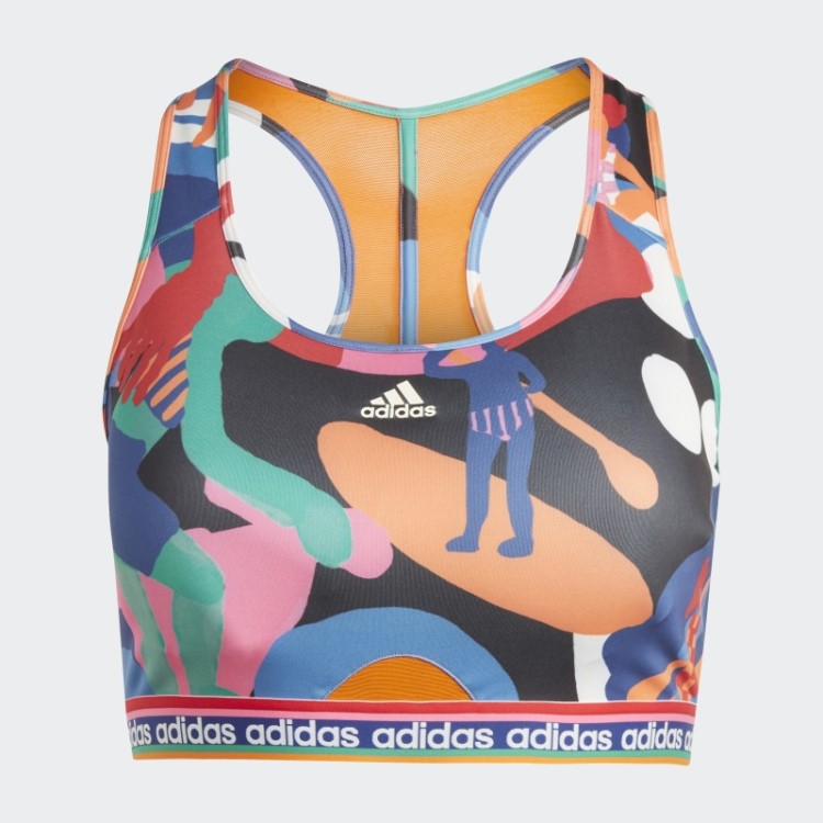 Sutiã De Suporte Médio Adidas X Farm Rio Verde Ousado (tamanho Grande) Moda