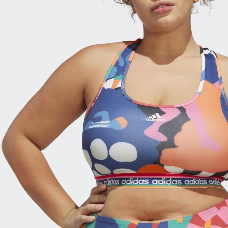 Sutiã De Suporte Médio Adidas X Farm Rio Verde Ousado (tamanho Grande) Moda
