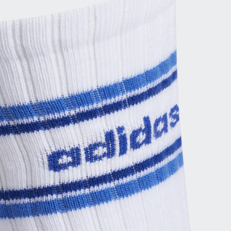 Meias Caneladas Forum 3 Pares Adidas Brancas