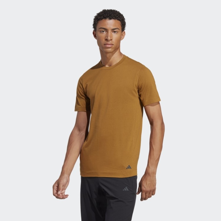 Camiseta De Treinamento De Ioga Adidas Bronze