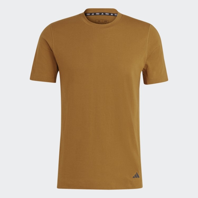 Camiseta De Treinamento De Ioga Adidas Bronze