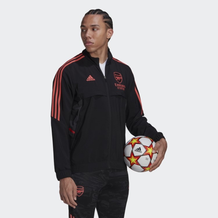 Arsenal Condivo 22 Jaqueta De Apresentação Adidas Preta