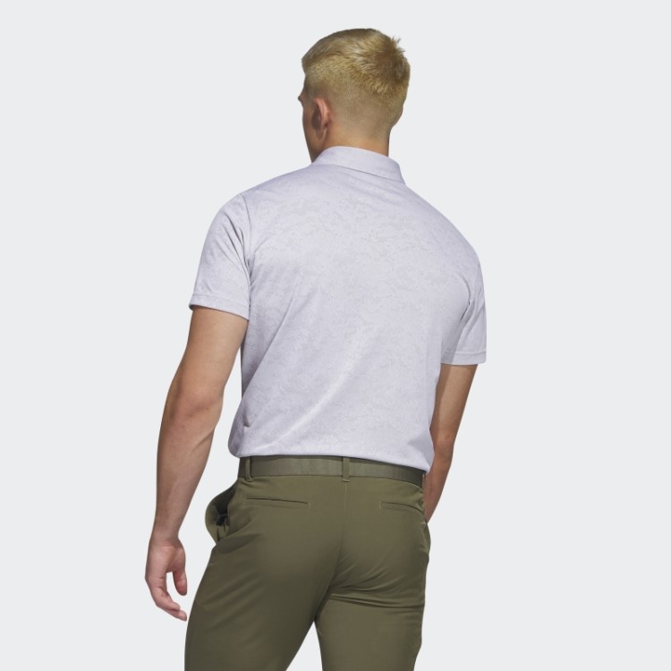 Camisa Polo De Golfe Jacquard Texturizada Adidas Branca