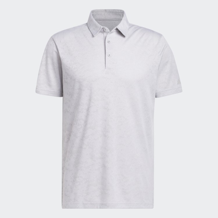 Camisa Polo De Golfe Jacquard Texturizada Adidas Branca