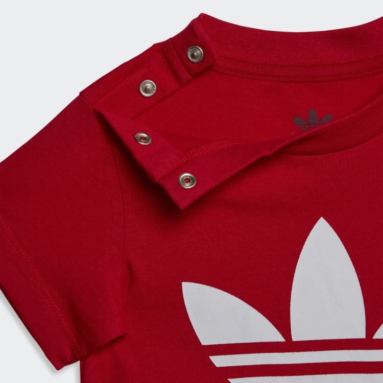 Elegante Adidas Trefoil T-shirt Escarlate