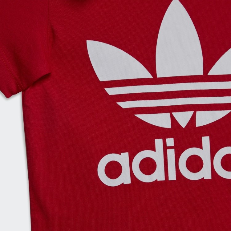 Elegante Adidas Trefoil T-shirt Escarlate
