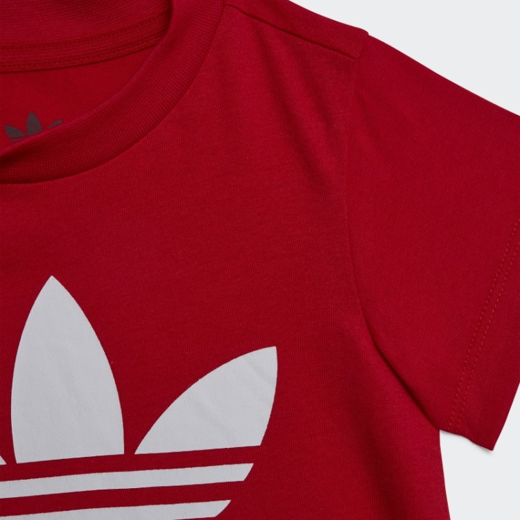 Elegante Adidas Trefoil T-shirt Escarlate