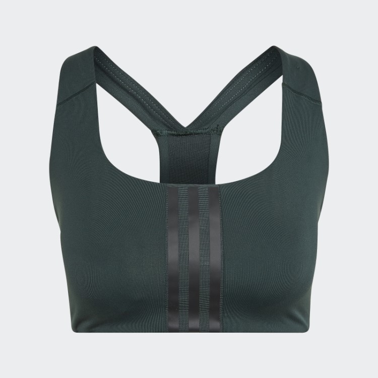 Sutiã De Treinamento De Suporte Médio Adidas Powerimpact Verde