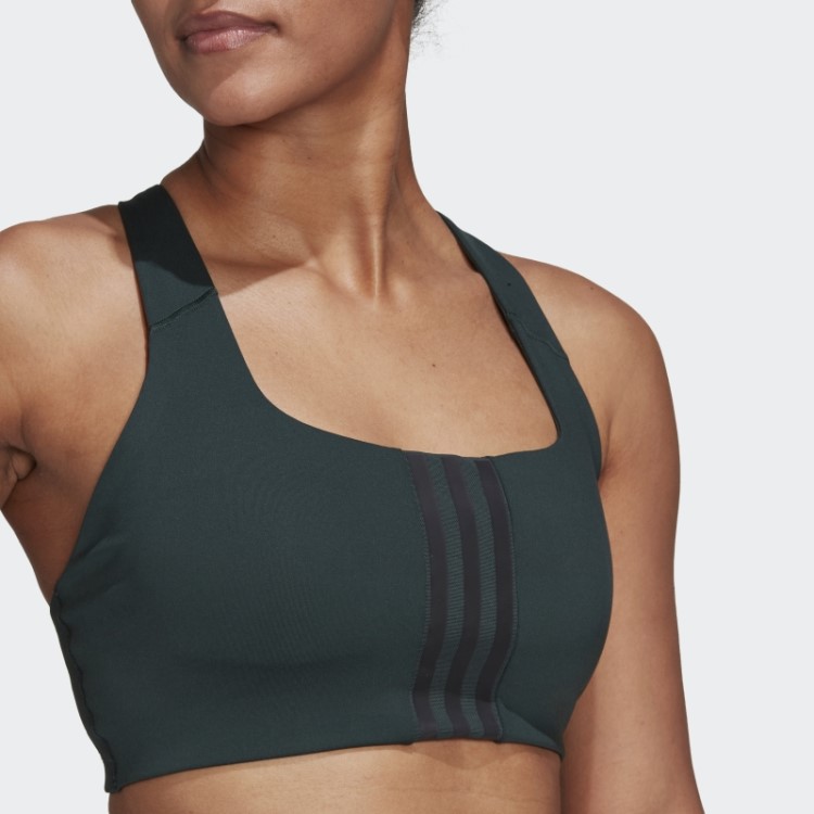 Sutiã De Treinamento De Suporte Médio Adidas Powerimpact Verde