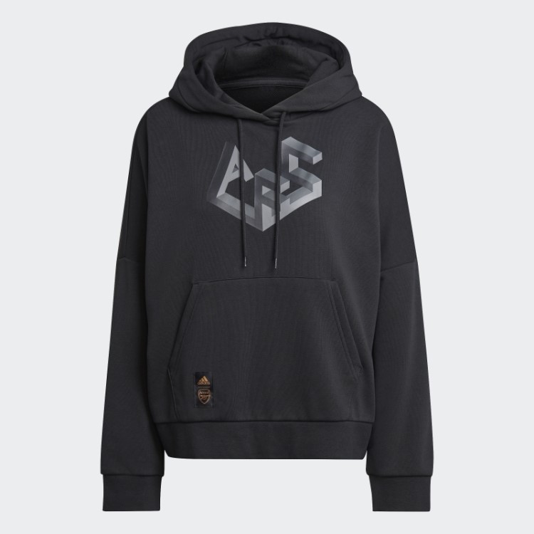 Adidas Moletom Com Capuz Preto Arsenal Dna Gráfico