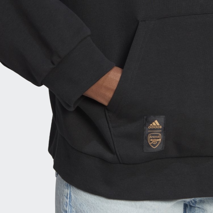 Adidas Moletom Com Capuz Preto Arsenal Dna Gráfico
