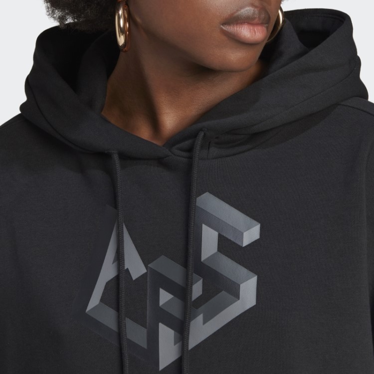 Adidas Moletom Com Capuz Preto Arsenal Dna Gráfico