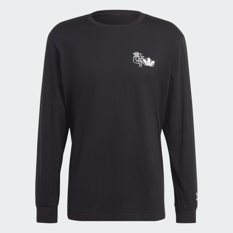 Hack The Elite T-shirt De Manga Comprida Adidas Preta