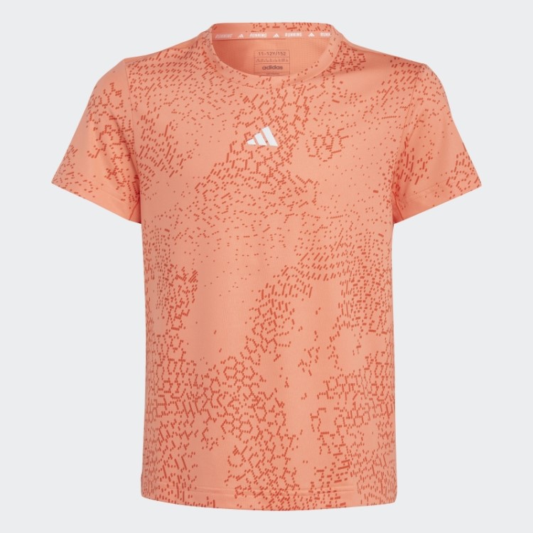 Camiseta Adidas Aeroready Com Estampa Allover Coral