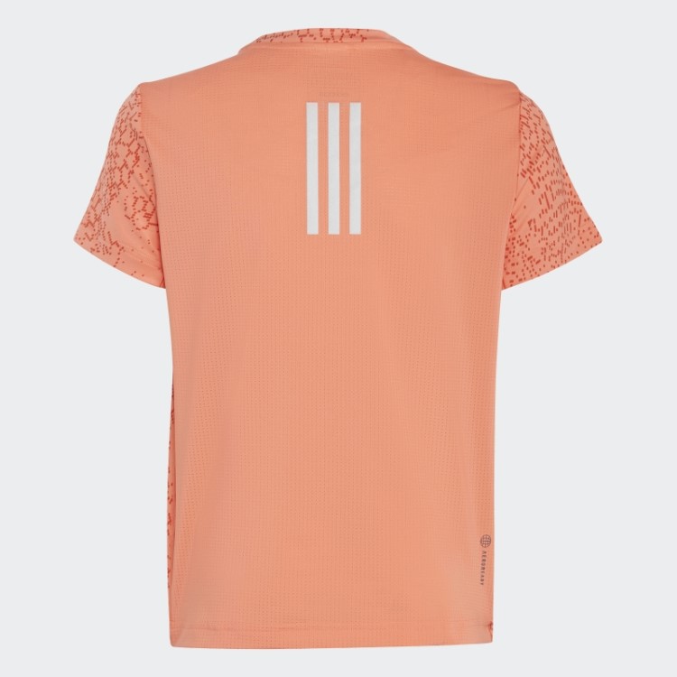 Camiseta Com Estampa Corrida Das Três Listras Coral Aeroready Adidas