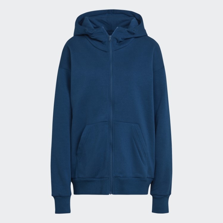 Adidas Studio Lounge Moletom De Lã Com Zíper Marinho