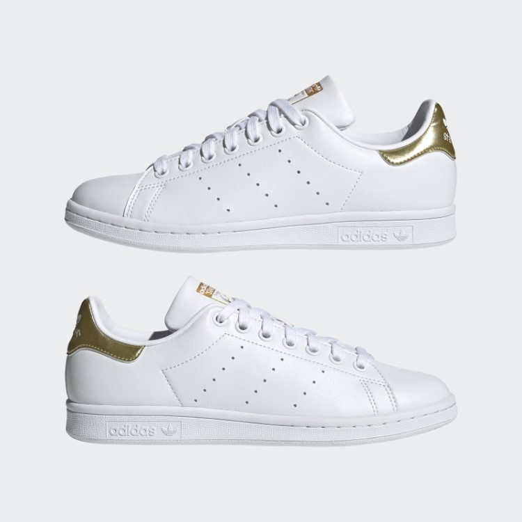Sapatos Quentes Adidas Stan Smith Ouro Metálico