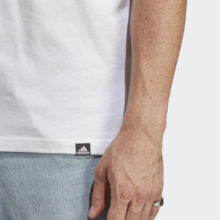 Elegante T-shirt Gráfica Branca Adidas