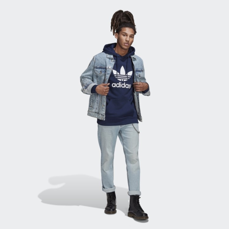 Moletom Com Capuz Adicolor Classics Trefoil Night Indigo Adidas
