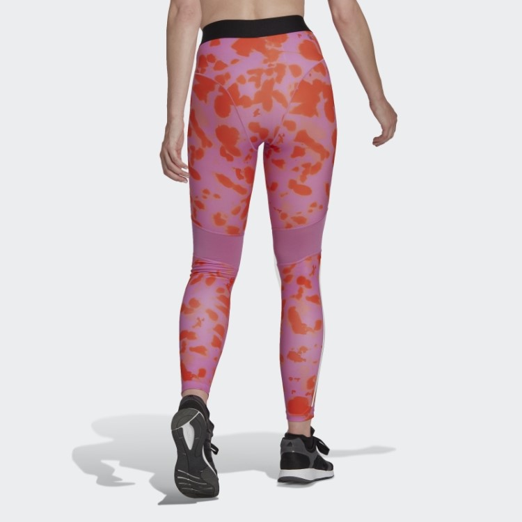 Legging Adidas Hyperglam Estampada 7/8 Moda Laranja