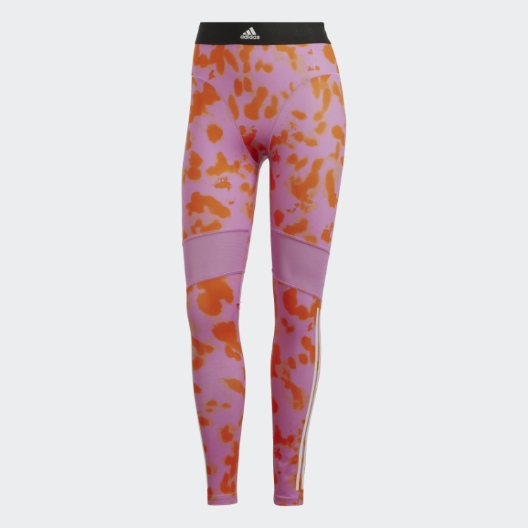 Legging Adidas Hyperglam Estampada 7/8 Moda Laranja