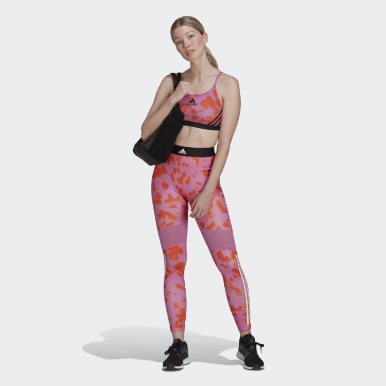 Legging Adidas Hyperglam Estampada 7/8 Laranja