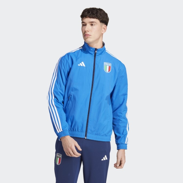 Jaqueta Azul Adidas Italia Hino Reversível