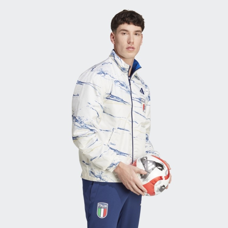 Jaqueta Azul Adidas Italia Hino Reversível