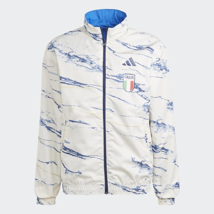 Jaqueta Azul Adidas Italia Hino Reversível