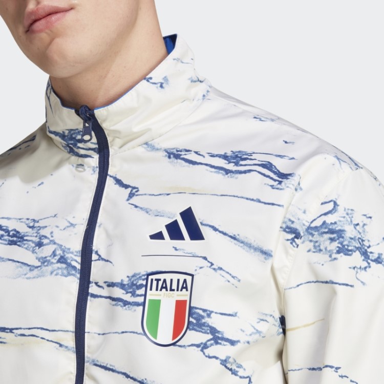 Jaqueta Azul Adidas Italia Hino Reversível